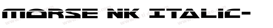 Morse NK Italic字体转换